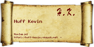 Huff Kevin névjegykártya